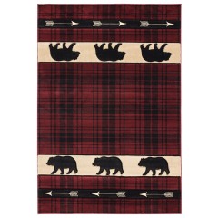 Cabin 6 Bear Trail Arrows Red Plaid