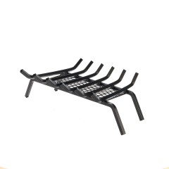 HY-C Liberty Foundry 27" Heavy-Duty Steel Fireplace Grate with Ember Retainer