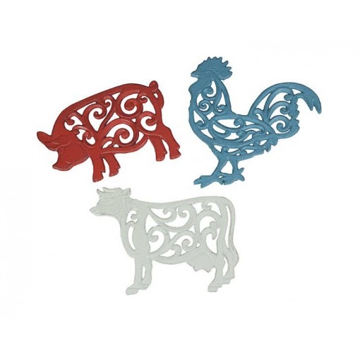 Zeckos Cast Iron Asst Animal Trivets Wall Decor ZKO-99001