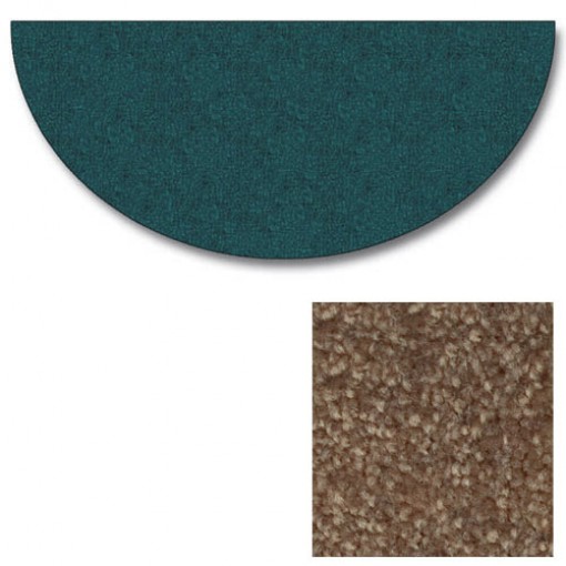 Polyester Half Round Light Hickory Rugs