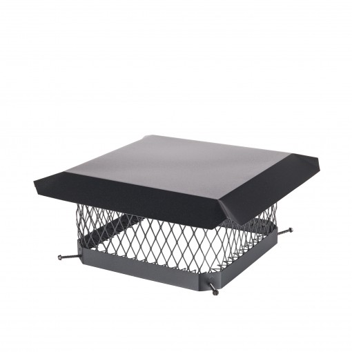 Shelter 13-in. x 13-in. Black Galvanized Single Flue Chimney Cover