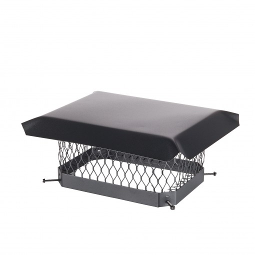 Shelter 9-in. x 13-in. Black Galvanized Single Flue Chimney Cover