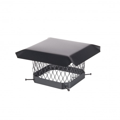 Shelter 9-in. x 9-in. Black Galvanized Single Flue Chimney Cover