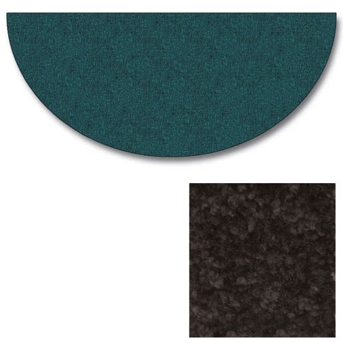 Polyester Half Round Black Rugs