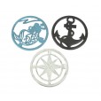 Zeckos Cast Iron Nautical Design Kitchen Trivets ZKO-99075