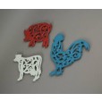 Zeckos Cast Iron Asst Animal Trivets Wall Decor ZKO-99001