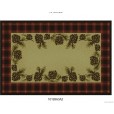 Goods of the Woods Cones Red Plaid Rectangular Vista Rug - 30 Inches x 50 Inches