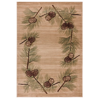 Cabin Cones On Branches Rug