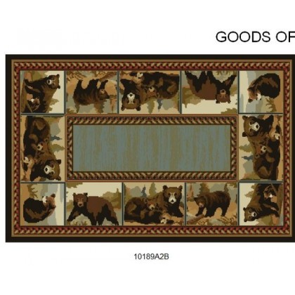Goods of the Woods Bears Posing Rectangular Vista Rug - 30 Inches x 50 Inches