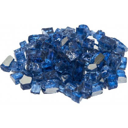 Reflective Fire Glass Dark Blue