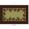 Goods of the Woods Cones Red Plaid Rectangular Vista Rug - 30 Inches x 50 Inches