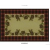 Goods of the Woods Cones Red Plaid Rectangular Vista Rug - 30 Inches x 50 Inches